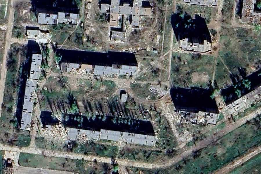 Супутниковий знімок Вугледара на мапі сервісу Google Maps. Фото: скріншот УН.