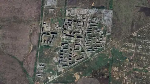 Спутниковый снимок Угледара на карте сервиса Google Maps. Фото: скриншот УН.