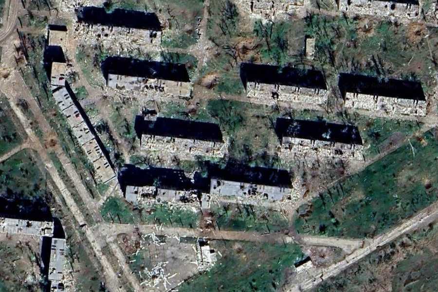 Супутниковий знімок Вугледара на мапі сервісу Google Maps. Фото: скріншот УН.