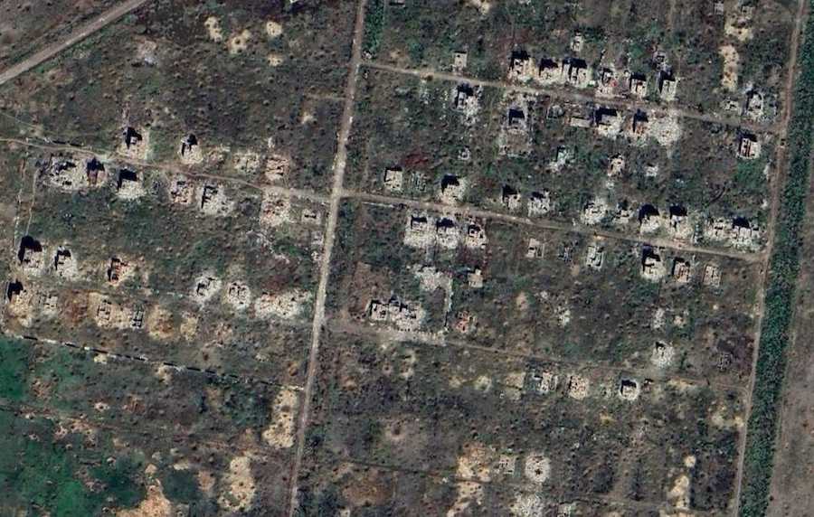 Супутниковий знімок Вугледара на мапі сервісу Google Maps. Фото: скріншот УН.