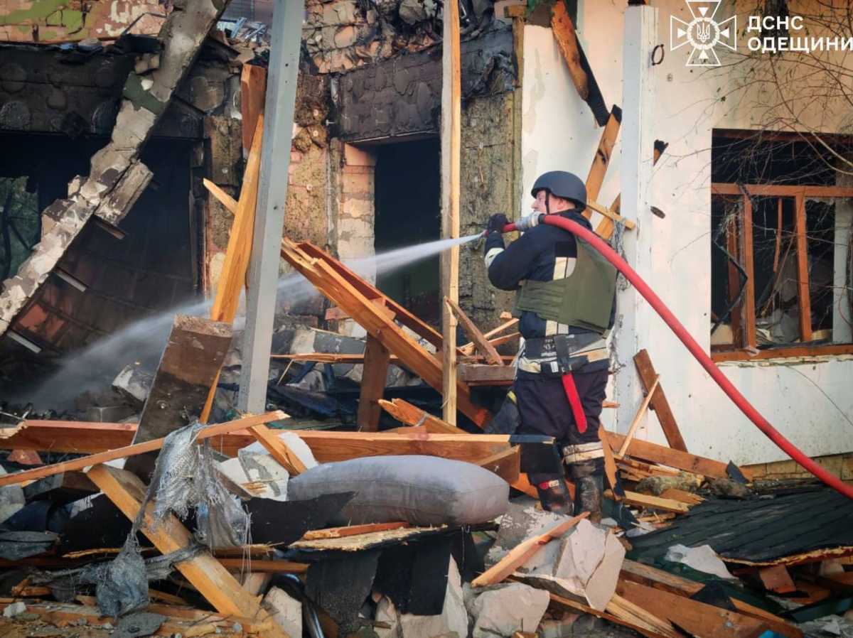 The russian attack on the Odesa Region on the night of June 11. Photo: State Emergency Service