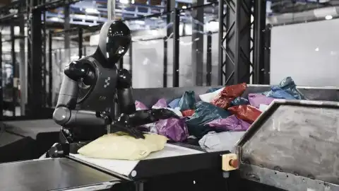 Робот сортує пакети. Скриншот відео 