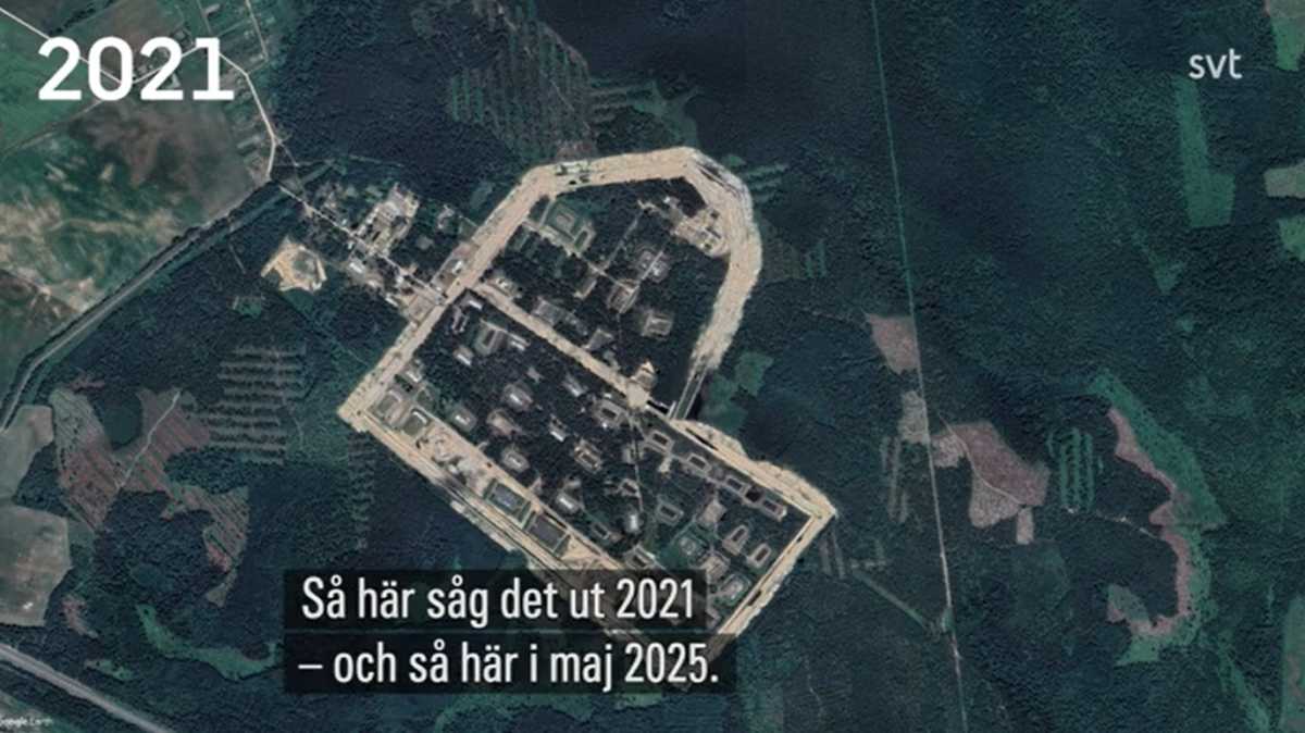 Osipovichi base in 2021, satellite image by Maxar/Planet Labs PBC. Source: SVT