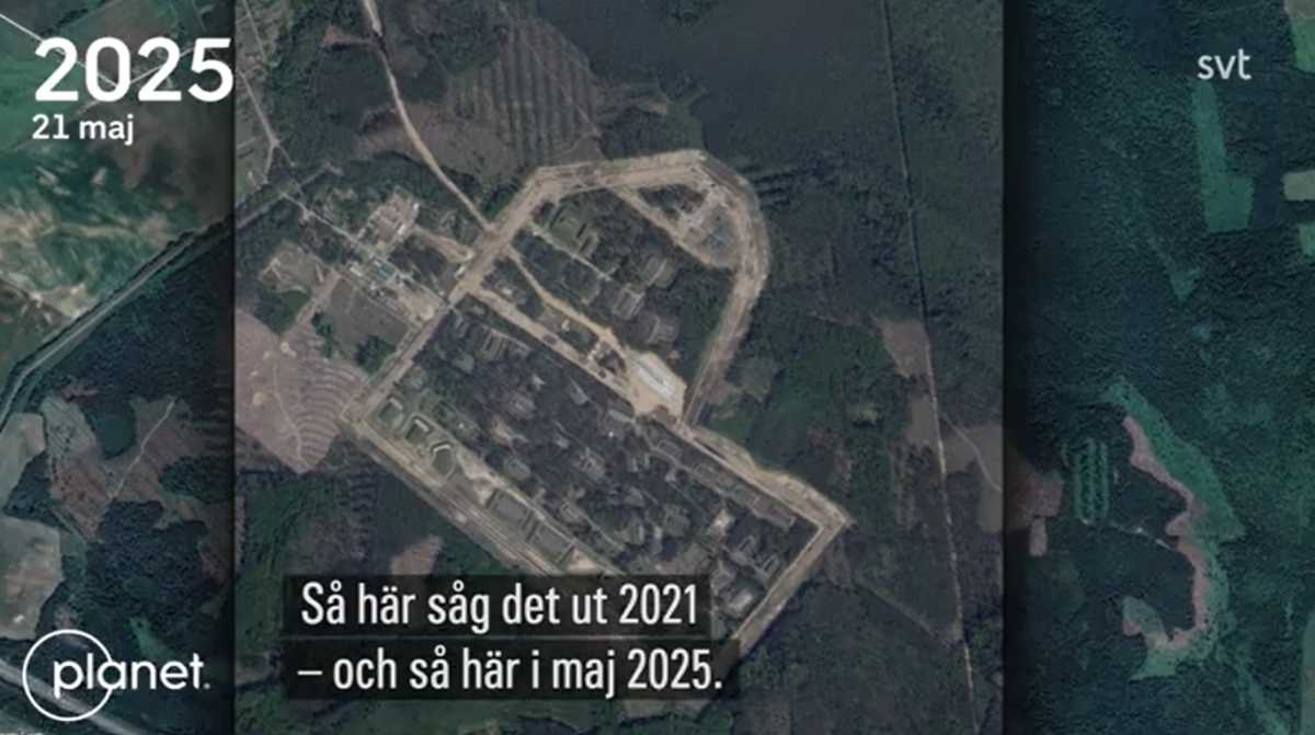 Osipovichi base in 2021, satellite image by Maxar/Planet Labs PBC. Source: SVT