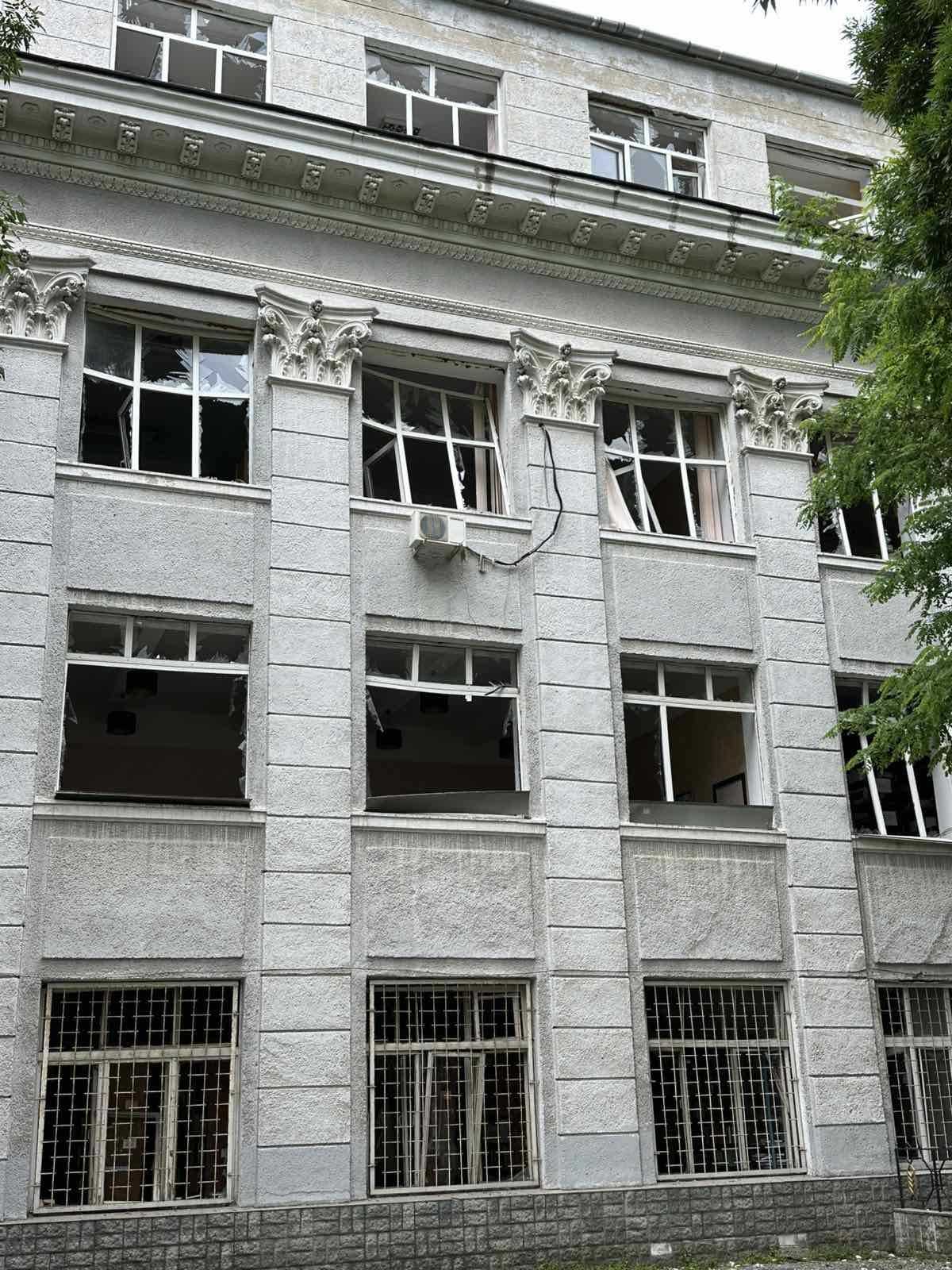 Destruction at the Odesa Technological University. Photo: facebook.com/olechka.olshevska