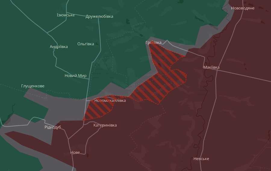 Screenshot of the interactive map DeepState.