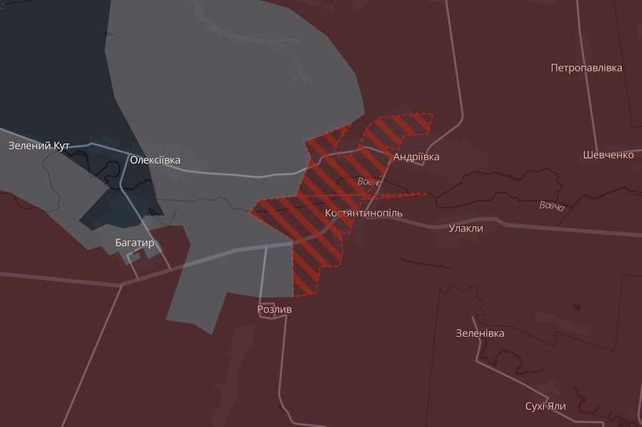 Screenshot of the interactive map DeepState.