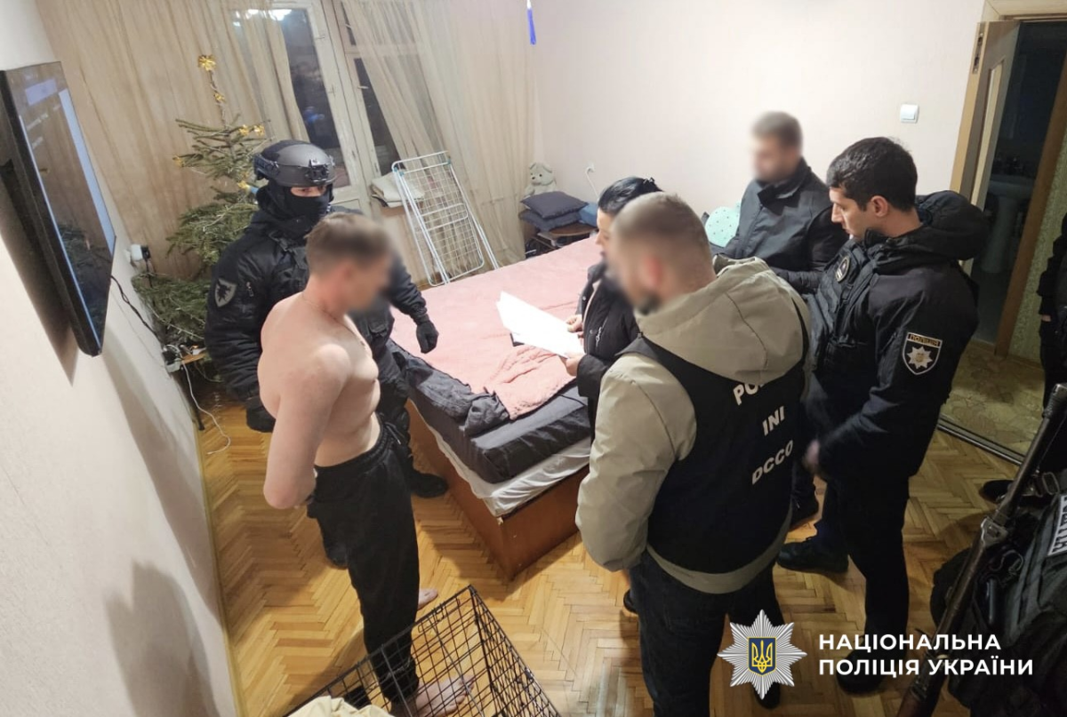 Затримання підозрюваного. Фото: Національна поліція України