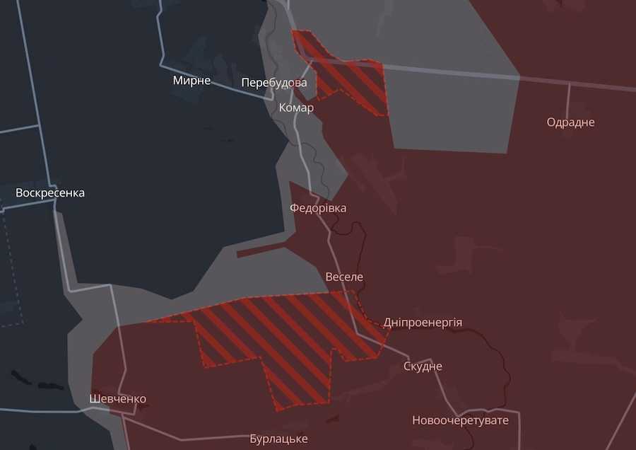 Screenshot of the DeepState interactive map.