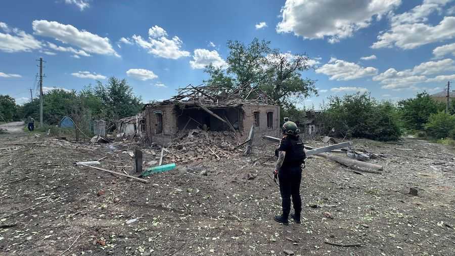 Наслідки обстрілу Костянтинівки. Фото: Facebook / Сергій Горбунов.