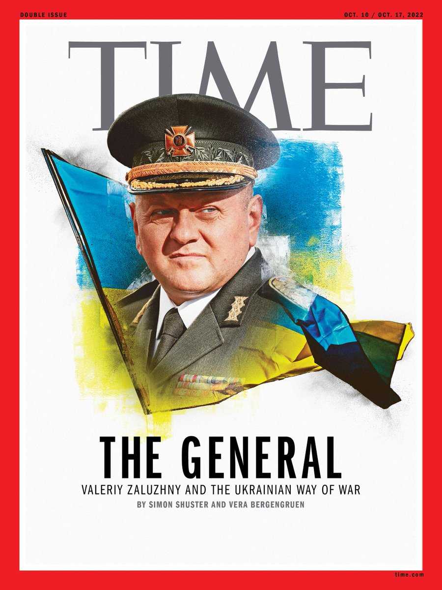 Обкладинка журналу Time із Валерієм Залужним. Фото: twitter.com/TIME

