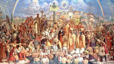 Хрещення Русі-України, картина Петра Андрусіва. Фото: wikipedia