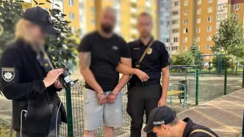 Задержанный. Фото: Нацполиция