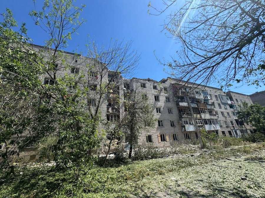 Наслідки обстрілу Костянтинівки. Фото: Донецька ОВА.