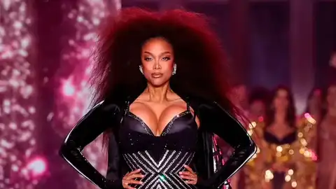 Тайра Бэнкс на показе Victoriaʼs Secret. Фото: Мэтт Барон