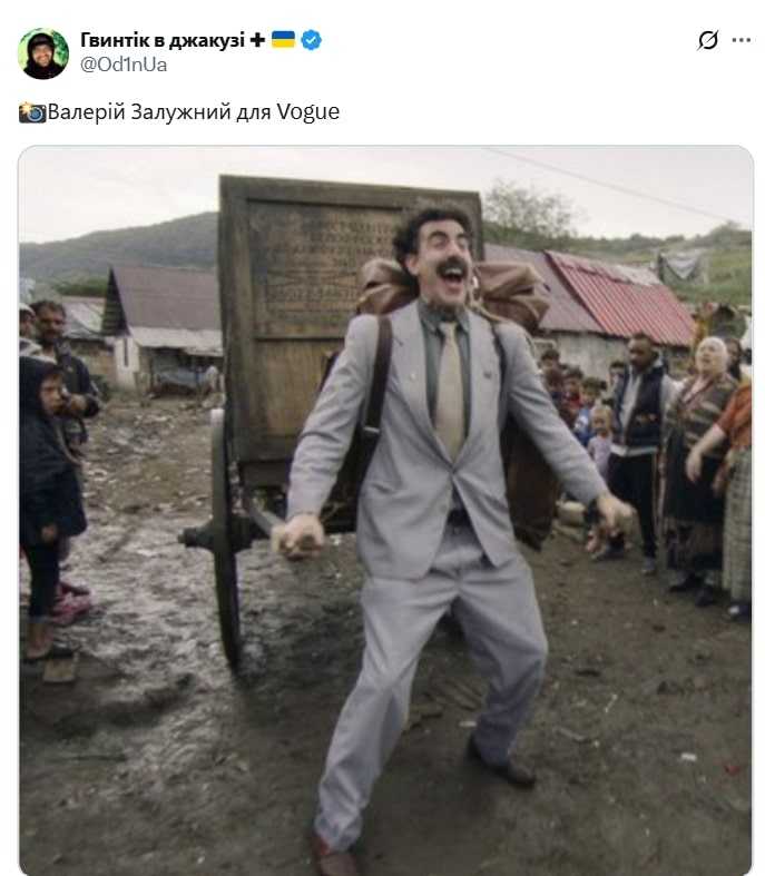 Жарт про фото Залужного. Скриншот