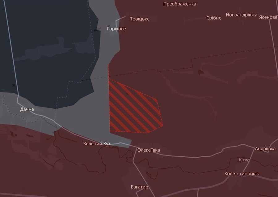 Screenshot of the DeepState interactive map.