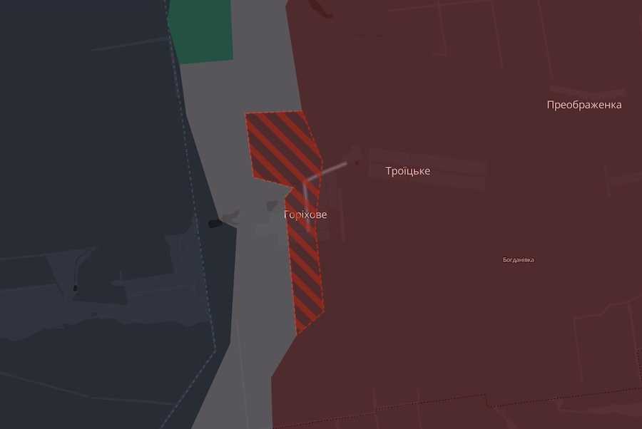 Screenshot of the DeepState interactive map.