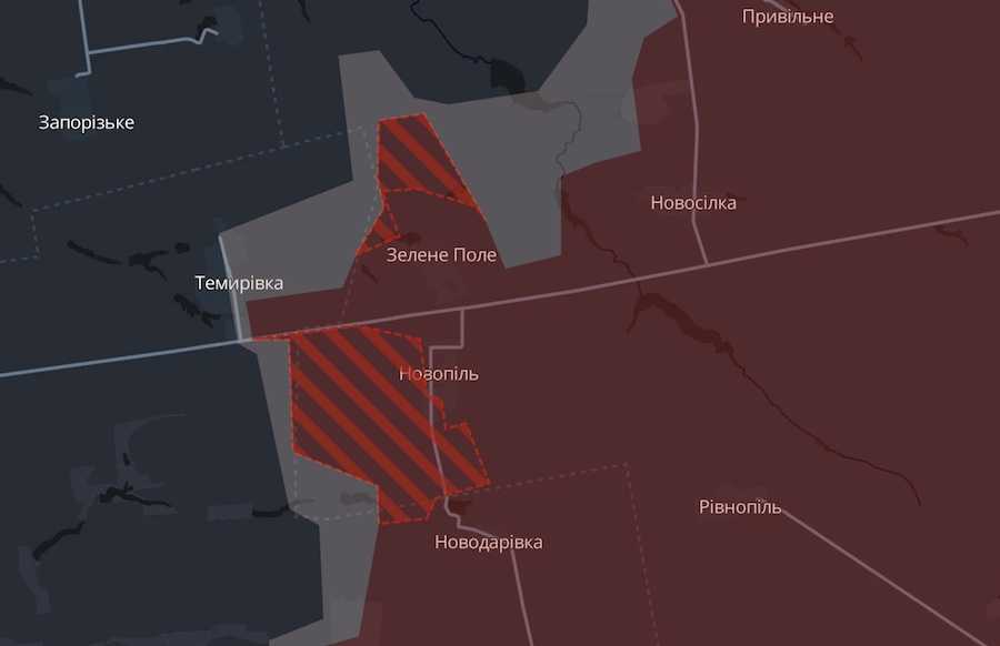 Screenshot of the DeepState interactive map.