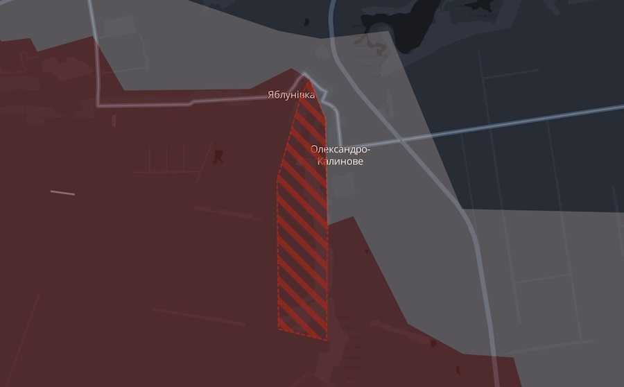 Screenshot of the DeepState interactive map.