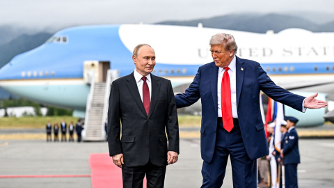 Зустріч на Алясці: Путін та Трамп. Фото: Сєргєй Бобильов/ТАСС.