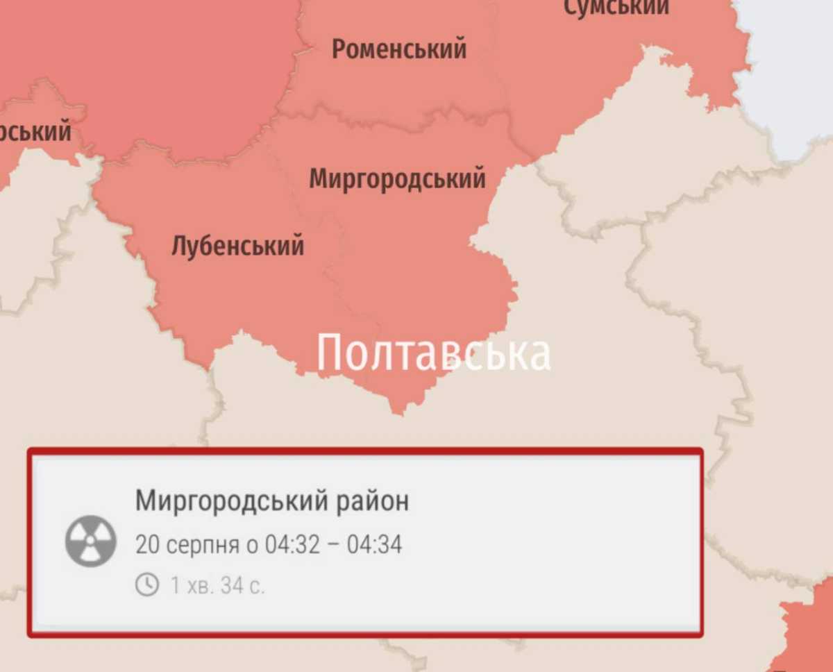 Повідомленні про радіаційну загрозу. Фото: 