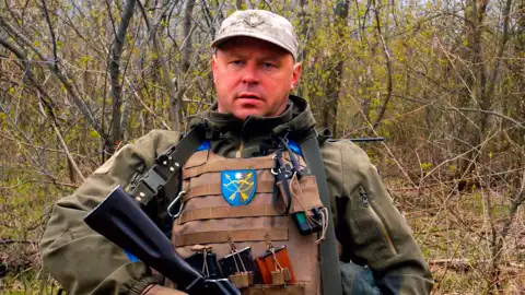 Командир зенитно-ракетного взвода механизированного батальона 23 ОМБр Анатолий Сиромолотов. Фото: скриншот из видео