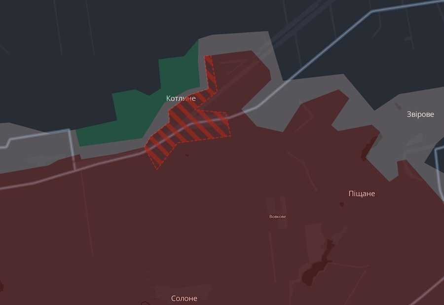 Скріншот інтерактивної мапи проєкту DeepState.