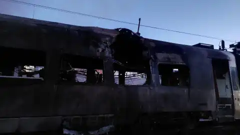 Поврежденный поезд. Фото: УЗ