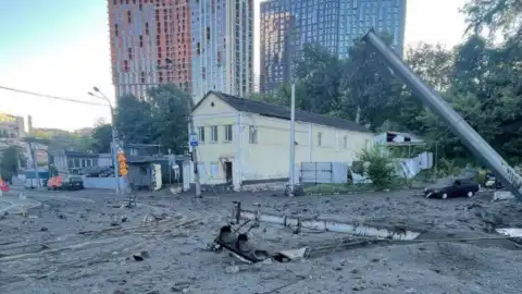 Разрушение в столице. Фото: Прокуратура Украины