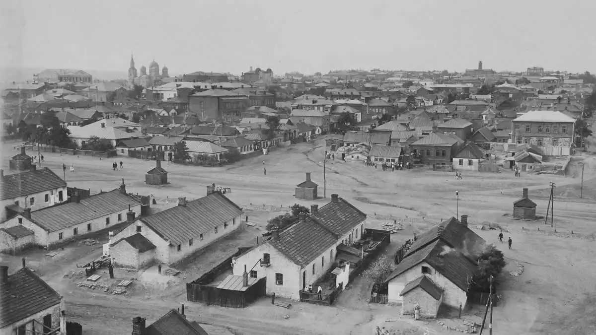 Шахтарське селище; фото 1912 року 