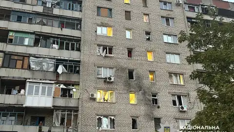 Последствия обстрелов в Донецкой области. Фото: Нацполиция