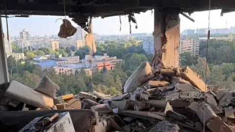 Последствия русского обстрела. Фото: instagram Георгия Судакова