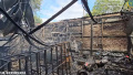 Part of city market in Kherson in ruins due to russian attack. Regional Military Administration shows footage