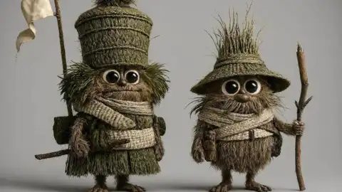 Две фигурки, созданные искусственным интеллектом для мультфильма Critterz. Изображение: Vertigo Films