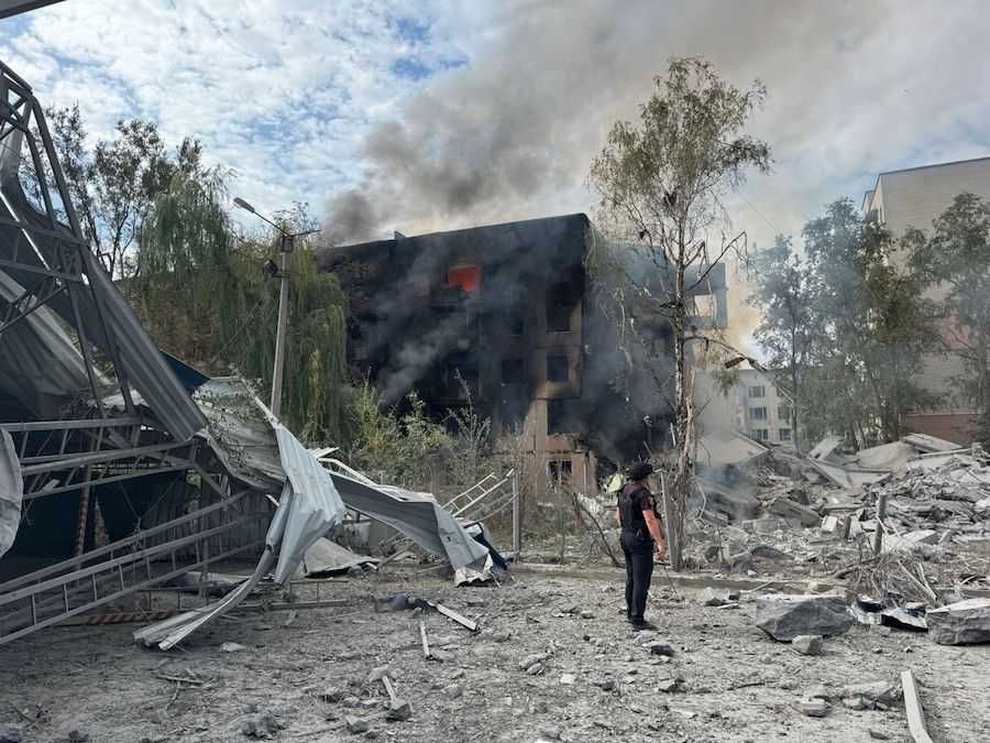 The consequences of the russian airstrike on Kostiantynivka. Photo: Facebook / Serhii Horbunov.