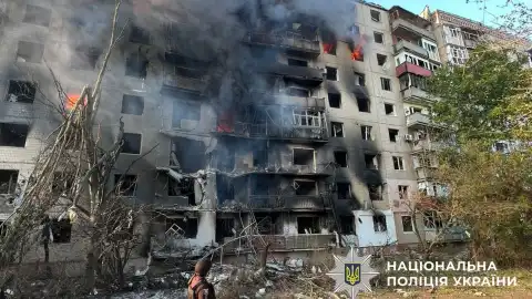 Последствия обстрелов в Донецкой области. Фото: Нацполиция