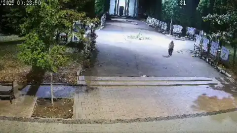 Инцидент на Аллее Славы в Нежине. Скриншот видео