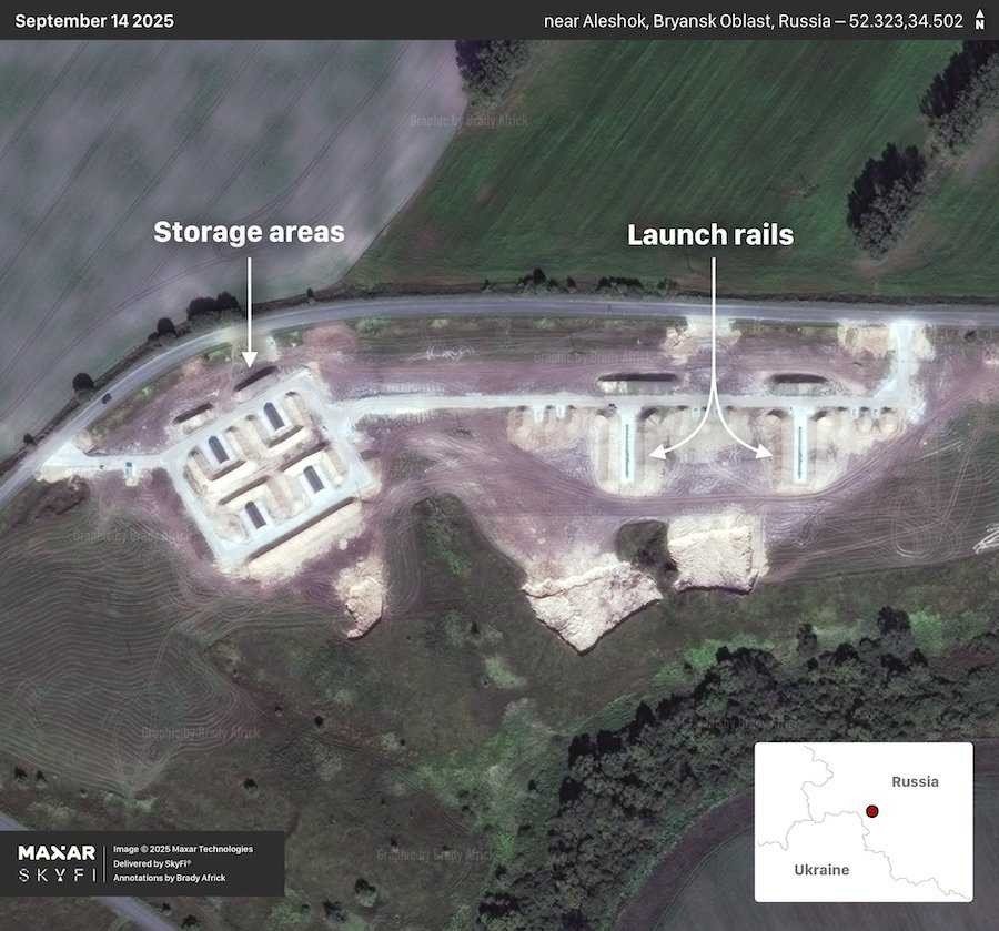 Satellite image of the launch site for Shaheds. Photo: Brady Africk / Maxar 