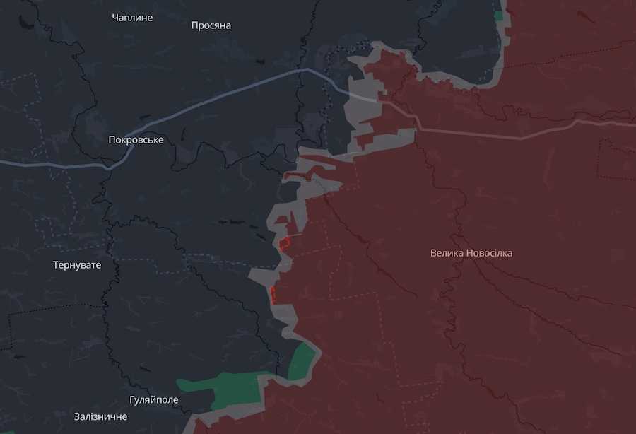 Screenshot of the DeepState interactive map.