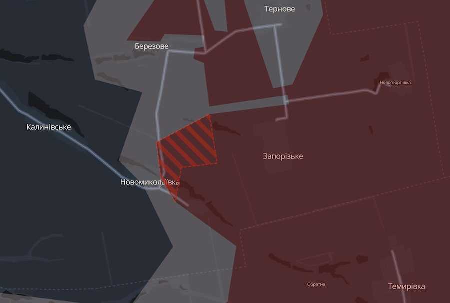 Screenshot of the DeepState interactive map.