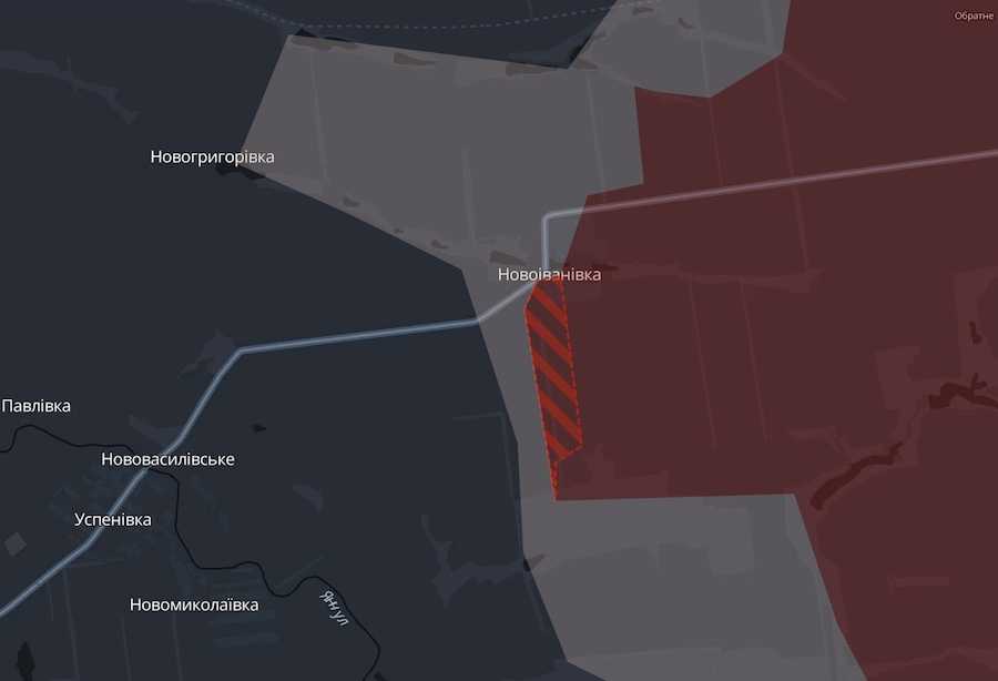 Screenshot of the DeepState interactive map.