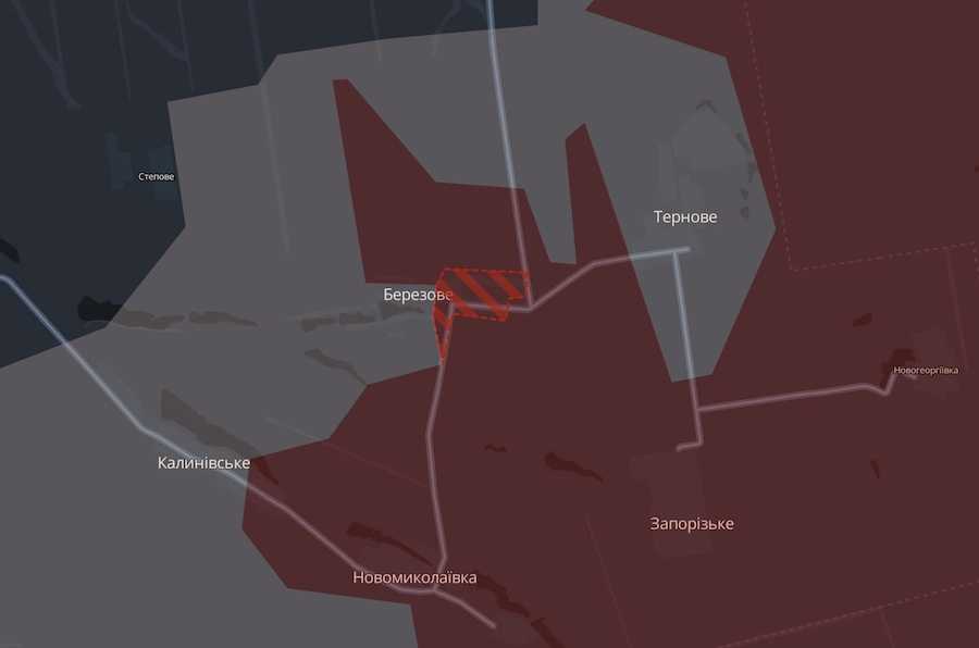 Screenshot of the interactive map DeepState.