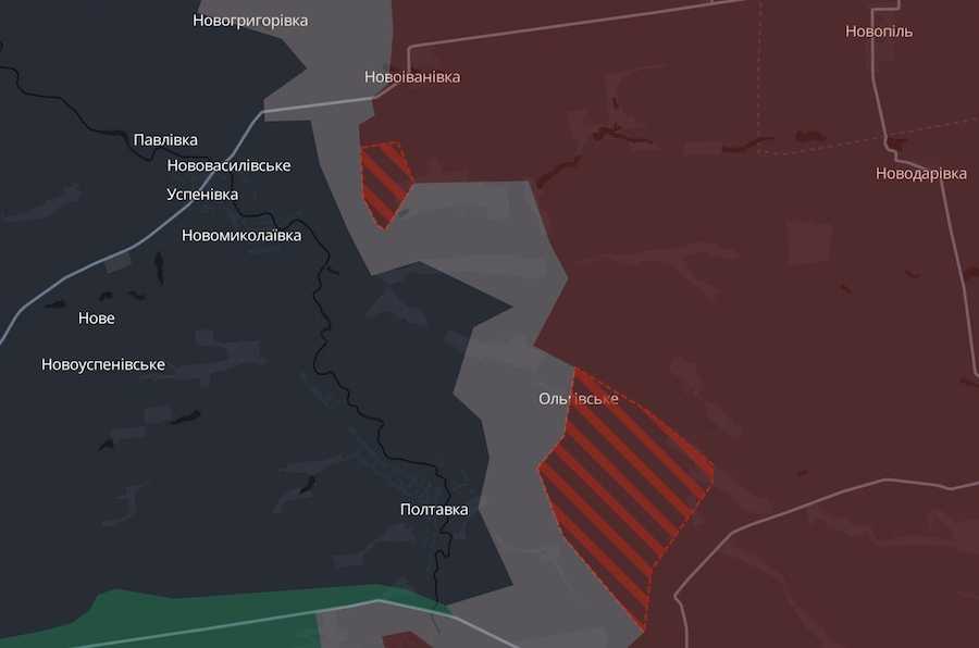 Screenshot of the interactive map DeepState.