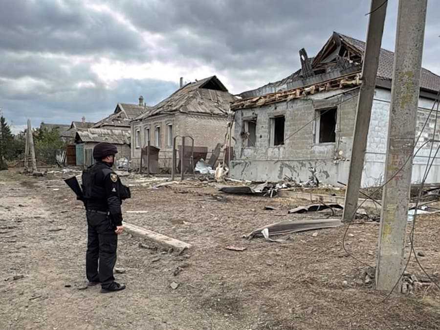 Наслідки авіаудару окупантів по Костянтинівці. Фото: Facebook / Сергій Горбунов.