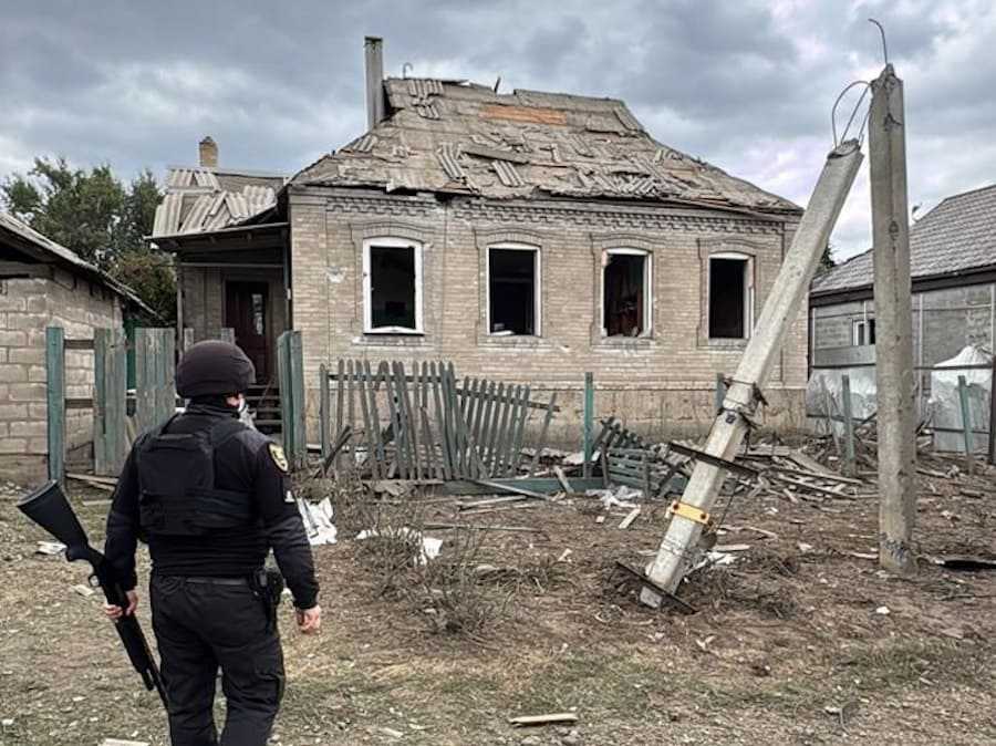 Наслідки авіаудару окупантів по Костянтинівці. Фото: Facebook / Сергій Горбунов.