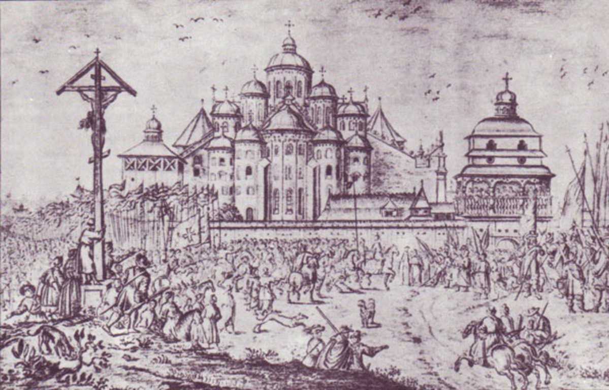 Софіївський собор. Малюнок А. ван Вестерфельда. 1651 р.:

