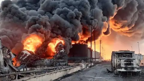 Пожар на российском НПЗ