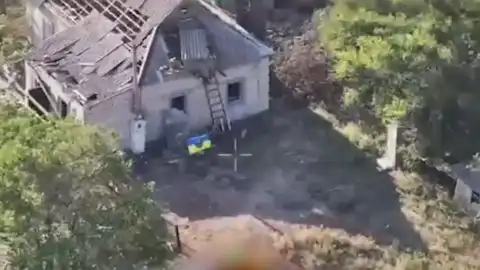 Украинские военные в селе Сосновка. Фото: скриншот видео.