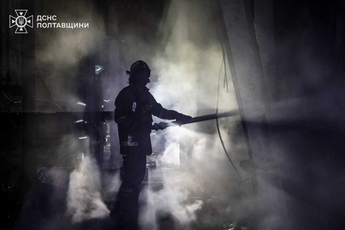 At night, Russians attacked Poltava region. Photo: State Emergency Service of Poltava Region